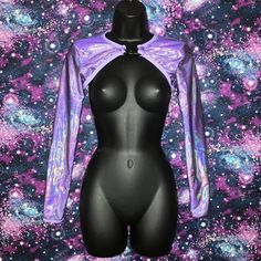 Not Accepting Offers! I Do Not Have A Job At The Moment! Price Is Firm! Iheartraves / Rolita Couture Purple Holographic Iridescent New. Never Worn. #Dollskill #Iheartraves #Rolitacouture #Holographic #Iridescent Red Pink Orange Yellow Green Cyan Blue Purple Lavender Amethyst Lilac Brown Black White Vampire Goth Gothic Emo Punk Alternative Rave Raves Edm Party Festival Dance Iridescent Holographic Hologram Shimmer Sparkle Glitter Neon Pastel Rainbow Dollskill Currentmood Sugarthrillz Clubexx Horo Trippy Vintage, White Vampire, Neon Goth, Edm Party, Cyberpunk Outfit, Holographic Top, Festival Dance, Purple Holographic, Neon Pastel