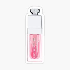 a bottle of pink lipstick sticker on a white background