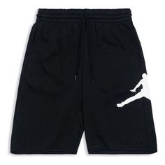 Air Jordan Jumpman Fleece Shorts Sports Breathable Lacing Black AQ3115-010 (Men's) Jordan Shorts, Fleece Shorts, Cool Outfits For Men, Sport Shorts, Air Jordans, Cool Outfits, Street Wear, Nike, Sports