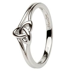 Sterling Silver Trinity Knot Ring Trinity Knot Ring, Celtic Symbol, Irish Rings, Celtic Trinity Knot, Silver Dog, Celtic Wedding Rings, Layered Necklaces Silver, Celtic Wedding, Trinity Knot