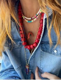 I Feel Pretty, Summer Jewelry, Jewelry Necklace, Turquoise Necklace, Hair Wrap, Coral, Casual Outfits, Thread, Turquoise