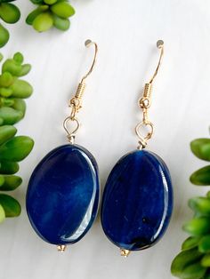 10mm Bead Size, Gold Plated Stainless Steel Hooks. 4cm drop Teardrop Polished Bead Earrings For Gifts, Teardrop Polished Beads Earrings For Gift, Teardrop Earrings With Polished Beads For Gift, Earrings Turquoise, Tampa Fl, Blue Agate, Etsy Earrings Dangle, Jewelry Creation, Jewelry Earrings Dangle