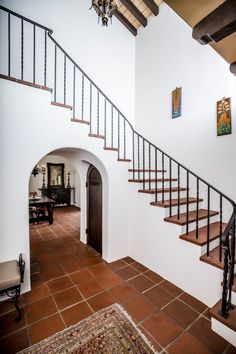 a staircase leading up to the second floor