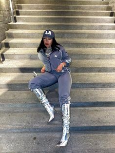 #tricebabes do it better @styledbymeesh! Grab these boots for 50% off🏃‍♀️!
.
🔎Metallic silver boots🔍
.
Like and save if you would wear these!🔥
.
Affordable shoes, affordable heels, Trending outfits for women, metallic accessories, boot outfits
.
#shoptrice #tricebabes #outfitideasforwomen #flygirls #chrome #bootseason #silverboots Trending Outfits For Women, Affordable Heels, Thigh High Boots Outfit, Shoes Affordable, Metallic Accessories, Boot Outfits, Trendy Spring Outfits, Metallic Boots, Silver Boots