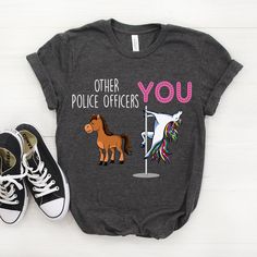 Police Officer Shirt, Police Officer Gift, Funny Police Officer Gift, Police Officer T-shirt, Police Officer Tshirt, Unicorn Shirt *Should Read Before Ordering* -Check Sizing Chart & Colors: Please scroll through the gallery for more details. -See the description below for your style. -B.C Only - It means that we have that color only for our Bella Canvas Tees. You'll look and feel amazing in our tees. They are buttery soft and super comfy. We are working with professionals who do care about Bday Shirt, Unicorn Shirt, Bella Canvas Tees, Teacher Tshirts, Design T Shirt, Lacrosse, Birthday Shirt, Unisex Shirts, Teacher Shirts