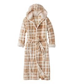 This just may be the coziest robe we've ever worn. Made from the same plush fleece as our customer-favorite Wicked Plush Throw, it won't shed or pill and it's amazingly soft. Falls at mid-calf - 50" from high point shoulder. Relaxed Fit: Our most generous fit sits farthest from the body. 100% polyester, brushed on both sides for an extra plush feel. Machine wash and dry. Front patch pockets. Sherpa trim at hood and lining inside cuffs. Removable tie belt and inside tie. Imported. | Women's Wicke Plush Robe, Belt Tying, High Point, Ll Bean, Sleepwear Women, L L Bean, Tie Belt, Mid Calf, Wicked