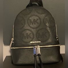 Michael Kors Black Backpack With Adjustable Straps Michael Kors Black Bag With Zipper Closure, Michael Kors Black Backpack For Everyday, Michael Kors Black Standard Backpack, Michael Kors Black Everyday Backpack, Everyday Michael Kors Black Backpack, Michael Kors Black Travel Backpack, Michael Kors Black Backpack For Travel, Michael Kors Backpack, Bags Michael Kors