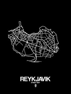 a black and white poster with the words, reykjawkk on it