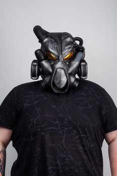 Grab your exclusive wearable Power Armor X 01 - Classic Helmet at a special discounted price!✨ This handcrafted piece is  a must-have for any Fallout enthusiast. Perfect for cosplay events, costume parties, or as a unique addition to your collector's shelf. Buy now and immerse yourself in the adventure!  --------------------------------------------------------------------------- About this item ✏️:  -SIZE - head circumference up to 26 inches - 67 cm -Painted with high-quality automotive paint ma Black Masks And Prosthetics For Cosplay Events, Black Masks For Cosplay Events, Fantasy Cosplay Events Mask And Costume Accessories, Futuristic Masks And Prosthetics For Halloween Costume Party, Gothic Masks And Prosthetics For Cosplay Events, Fantasy And Cosplay Events Mask, Cosplay Mask Costume Accessories For Themed Events, Fantasy Masks And Prosthetics For Cosplay Events, Cosplay Themed Costume Mask