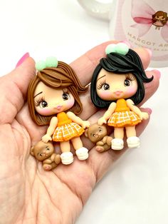 Beautiful handmade clays for your crafts. Great for bow making or any other crafts. There may be minor differences between different pieces and/or present of lint particles and/or minimal stains due to their handmade nature. Clay Doll, Bow Making, Polymer Clay Dolls, Clay Dolls, Crafts Handmade, Orange Dress, How To Make Bows, Barrettes, Dolls Handmade