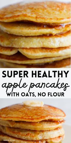 Tasty Healthy Breakfast, Apple Pancake Recipe, Oatmeal Apple, Healthy Breakfast Idea, Pancakes For Breakfast, Healthy Pancake Recipes, Yummy Healthy Breakfast, Apple Pancakes, Healthy Breakfast Recipes Easy