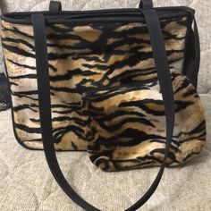 Nwt Deniss Basso Fur Bag Animal Print Absolutely New , Just Was Seating In A Closet The Same Print Cosmetic Bag With Mirror Inside Zipper Pocket And Outside Big Zipper Pocket. Bag Safe Fully Zipper. Very Soft And Comfortable. Very Light Leather Tote Shoulder Bag With Animal Design, Leather Satchel With Animal Design, Travel Shoulder Bag With Animal Design Pouch, Leather Shoulder Bag With Animal Design, Rectangular Shape, Travel Shoulder Bag With Animal Design, Rectangular Leather Shoulder Bag With Animal Design, Animal Design Travel Pouch Shoulder Bag, Leather Bags With Animal Design For Everyday Use, Animal Design Tote Bag For Travel