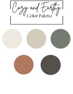 the color palette for cozy and earthy