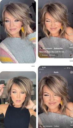 Rocker Hair, Blowdry Styles, Makeup Challenge, Textured Haircut, Layered Haircuts For Medium Hair, Candy Hair, Short Hairdos, Bob Cuts, Smink Inspiration