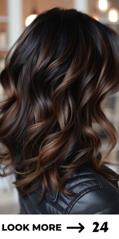 Discover 30 stunning fall hair colors, from rusty red to deep teal, perfect for adding warmth and style to your look this season. Dark Brown Hair With Highlights Shoulder Length, Dark Brown Balayage Hair, Brown Balayage Hair, Balayage Styles, Dark Brown Balayage, Dark Fall Hair Colors, Balayage Hair Color Ideas, Dark Fall Hair, Rambut Brunette