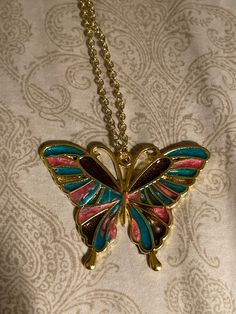 Multicolored butterfly pendant Charm Necklaces, Butterfly Pendant, Dream Jewelry, Charm Necklace, Beauty Book, Charms, Jewelry Necklaces, Accessory Gift, Necklaces