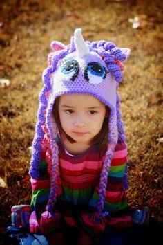 My Little Pony Magic Unicorn Hand Crocheted Hat by etietke on Etsy, $35.00 Crochet Unicorn Hat, Crochet Caps, Unicorn Stuff, Unicorn Hair Color, Girls Crochet Hats, Unicorn Hat, Crochet Kids Hats, Cute Ponies, Purple Hats