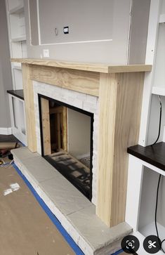 the fireplace is being built and ready to be installed in the living room or kitchen