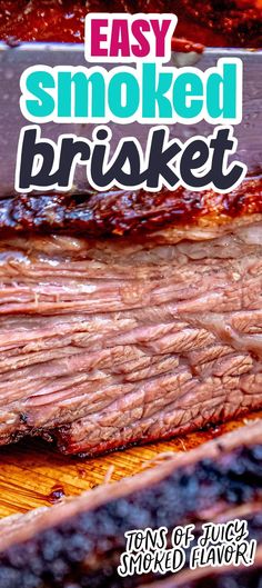 the cover of easy smoked brisket