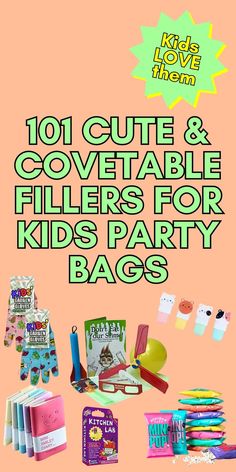 an advertisement for kids's party bags with the words 101 cute and covettable fill