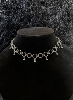 Delicate stainless steel chainmaille chain choker  Hand crafted choker, 100% stainless steel chain and ball charms Adjustable Stainless Steel Chain Choker Necklace, Adjustable Stainless Steel Choker Chain Necklace, Adjustable Stainless Steel Chain Choker, Adjustable Stainless Steel Choker With Clavicle Chain, Adjustable Stainless Steel Clavicle Chain Choker, Silver Metal Choker With Beaded Chain, Silver Stainless Steel Choker With Adjustable Chain, Sterling Silver Chain Choker, Adjustable Sterling Silver Chain Choker