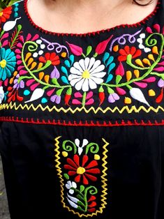 "FREE SHIPPING MEXICO, USA & CANADA Mexican embroidered black Dress Embroidered design and color may vary (see photos) *SPECIAL PACKAGE with Shawl or rebozo has 15% OFF than purchasing every item indivually YOU CAN CHOOSE ANY REBOZO COLOR WITH YOU DRESS - Please write in Order Note - We have more colors than the shown in photos Ideal for a boho and vintage chic look with Folk embroidered flowers, for everyday or beach. The colors are fantastic and the weave in the fabric give it the distinct Black Dresses For Cinco De Mayo Fiesta, Traditional Black Dress For Cinco De Mayo, Black Embroidered Summer Dress For Fiesta, Traditional Black Fiesta Dress, Traditional Black Dress For Fiesta, Traditional Black Embroidered Dress For Fiesta, Black Embroidered Dress For Fiesta With Floral Details, Black Embroidered Dress For Fiesta, Mexican Embroidery Dress