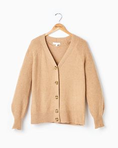 You will feel so incredibly cozy and cute in this classic-looking cardigan! Regular fit with an ultra-soft feel, gorgeous puffed blouson sleeves and a button-up front. Best of all, this versatile piece will match the rest of your closet. | Plus Size Blouson Sleeve V-Neck Cardigan Top for Women in Oak Moss, Size 3X by 525 Adyson Parker from Wantable Online Stylist, Clothing Subscription, Blouson Sleeve, V Neck Cardigan, Cardigan Top, Top For Women, Button Up, V Neck, Plus Size