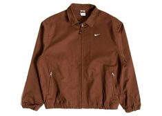 Brown Sports Outerwear With Pockets, Classic Sport Coat For Fall Sports, Classic Sport Coat For Fall, Nike Sport Coat For Streetwear In Fall, Nike Casual Long Sleeve Sport Coat, Casual Nike Sport Coat With Long Sleeves, Nike Casual Solid Color Outerwear, Nike Casual Brown Outerwear, Nike Brown Outerwear For Winter