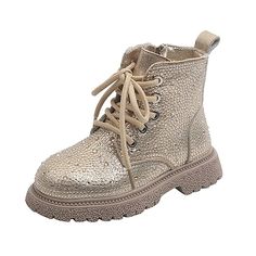 • Upper Material: Leather• Outsole Material: Rubber• Season: Winter• Fashion Element: Bling• Heel Type: Low-heeled• Lining Material: Cotton Fabric• Toe Shape: Round Toe• Closure Type: Zipper• Fit: Fits true to size, take your normal size• Boot Height: Mid-Calf• Width Options: Medium • Shipping Worldwide• Import Product Spring Non-slip Round Toe Boots, Summer Faux Leather Boots With Round Toe, Non-slip Round Toe Boots, Girls Chelsea Boots, Kids Ankle Boots, Sneakers Street Style, Toddler Boots, Mens Snow Boots, Winter Mode