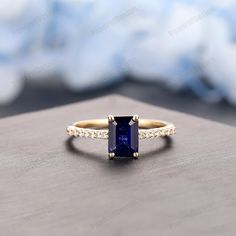 Emerald Blue Sapphire Ring, Rectangle Sapphire Ring, Yellow Gold Sapphire Ring For Wedding, Radiant Cut, Yellow Gold Radiant Cut Sapphire Wedding Ring, Wedding Yellow Gold Sapphire Ring Radiant Cut, Radiant Cut Yellow Gold Sapphire Wedding Ring, Gold Sapphire Ring For Anniversary, Radiant Cut, Gold Radiant Cut Sapphire Ring For Anniversary, Radiant Cut Gold Sapphire Anniversary Ring