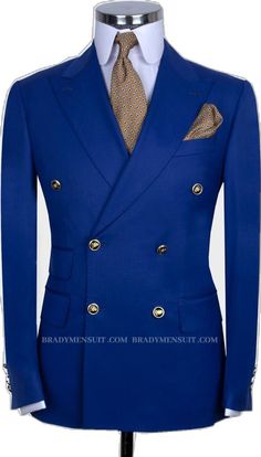 Luxury Blue Blazer With Double Button Closure, Luxury Blue Double Breasted Long Sleeve Suit, Luxury Blue Double Breasted Suit, Blue Single Breasted Tuxedo, Luxury Double Breasted Suit For Groom, Blue Double Breasted Long Sleeve Suit For Semi-formal, Blue Double Breasted Long Sleeve Suit For Semi-formal Occasions, Business Blue Single Breasted Tuxedo, Formal Blue Double-breasted Blazer