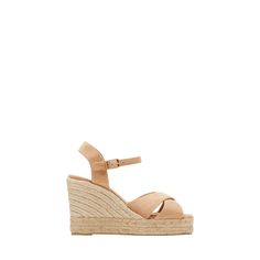 Castaner "Blaudell" suede platform espadrille sandals. 3.2" jute-wrapped wedge heel; 1.25 in / 30 mm platform Open toe. Crisscross vamp. Adjustable ankle strap. Rubber outsole. Lining: Leather. Made in Spain. Platform Espadrille Sandals, Platform Espadrilles, Espadrille Sandals, Suede Wedges, Wedge Espadrille, Wedge Heels, Calf Leather, Ankle Strap, Open Toe