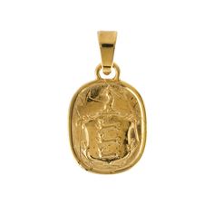 "Introducing \"The Hound\" pendant, modelled from original wax seals of heraldry pendants, we encased these family crests in the timeless design of a 14k gold pendant. Furthering their honour in a form that will last a lifetime, to be passed down as an heirloom piece.  At the centre of this pendant features three hound dogs within a crest, stamped into the gold, inspired by the original wax seal crests we found at an antique show. The perfect vintage look and feel are shown through this pendant. Chunky Gold Chain, Coral Pendant, Antique Show, Family Crest, Gold Pendant Necklace, Gold Pendant, Gold Chains, Timeless Design, 18k Gold