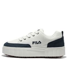 FILA Unisex Low-Top Sneakers White/Blue 1TM01563E_150 (SNKR/Skate/Unisex/Low Top/Thick Sole/Korea Version) Breathable White Low-top Canvas Shoes, White Breathable Low-top Canvas Shoes, White Breathable Canvas Shoes For Sports, White Skate Shoes With Laces For Light Sports, White Lace Skate Shoes For Light Sports, White Lace-up Canvas Shoes For Sports, Sporty White Skate Shoes With Laces, White Sporty Skate Shoes With Laces, White High-top Platform Sneakers For Running