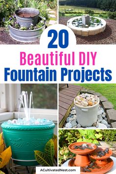 20 beautiful diy fountain projects that are easy to make and great for the garden