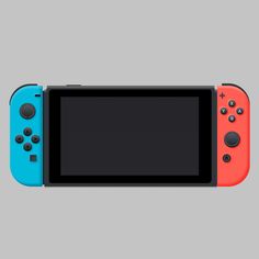 the nintendo switch lite is shown with two colors on each side and black, red, and blue