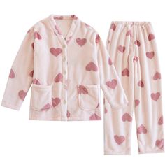 These pajama sleepwear is made of soft and stretchy fabric that keeps you comfortable all night long. The sleepwear is offered in various colors to match your personal style. Product Description:Fashion Special Design,100% Brand New, High Quality!Fabric material: Polyester (Flannel)Style: Women pajamas set, suitable for home, night sleep wearSleeve Type: full sleeveGender: WomenSeason: spring,summer,autumn, winterSize:M,L,XL Size Chart Attention: 1)Please measure the body data and choose the mor Heart Print Long Sleeve Sleepwear For Sleepover, Pink Heart Print Sleepwear For Pajama Party, Pink Long Sleeve Sleepwear With Heart Print, Heart Print Long Sleeve Sleepwear For Pajama Party, Pink Cotton Nightgown For Lounging, Pink Winter Sleepwear, Casual Soft Pink Sleepwear, Cute Heart Print Sleepwear, Cute Heart Print Sleepwear For Pajama Party