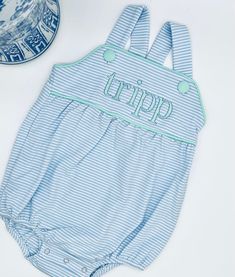 Adorable, soft and sweet heavy knit boutique quality sunsuit romper. Blue Summer Bubble Romper For Playtime, Summer Blue Sleeveless Bubble Romper, Blue Sleeveless Summer Bubble Romper, Blue Onesie For Beach In Summer, Blue Onesie For Summer Playtime, Blue Summer Onesie For Playtime, Summer Blue Onesie For Playtime, Light Blue Bubble Romper For Summer Playtime, Southern Baby Clothes