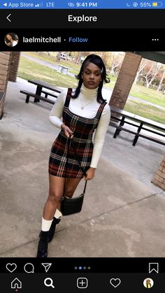 Skirt Outfits Black Women Winter, 90z Outfits, Plaid Skirt Outfit Black Women, 90s Plaid Skirt Outfits, Preppy Outfits Black Women, 90s Preppy Fashion, Summer Outfits Girly, End Of Summer Outfits, Summer Outfits Baddie