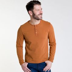 Product Description Made with luxurious pima cotton, our long sleeve version of this laid-back staple goes with everything in your closet. With a lived-in finish and a slight texture, this henley is impossible to take off. Product Features Luxurious pima cotton Proper body length 3-button front placket Proportional sleeve length Materials & Care Made with a premium 100% pima cotton and designed to wear casually. Wash on cold, tumble dry low for best results. Long Sleeve Henley For Everyday Fall Wear, Everyday Long Sleeve Henley For Fall, Everyday Fall Long Sleeve Henley, Solid Color Long Sleeve Henley For Everyday, Solid Color Long Sleeve Henley For Layering, Solid Long Sleeve Henley For Layering, Classic Long Sleeve Cotton Henley, Cotton Long Sleeve Henley For Layering, Cotton Long Sleeve Henley For Loungewear