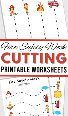 fire safety week cutting printable worksheets for kids