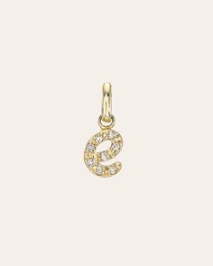 Mini Diamond initial charm in a script font in the gold color of your choice (pendant only, does not include chain) wear it by itself or stacked with the charms of your choice, with your initial or your loved ones. Size of initial: Approx. 5mm Total Weight : Approx. 0.5 grams Diamond Carat Weight: Approx. 0.04 (ctw) Diamond Quality: SI Ships in 4-7 business days Rush orders ship in 2-4 business days Comes carefully packaged in a branded Zoe Lev protective sleeve. All personalized items are Final 14k Gold Initial Pendant Charms For Anniversary, 14k Gold Anniversary Charms With Initial Pendant, Elegant Gold Initials Charms, Elegant Gold Charms With Initials, 14k Gold Initial Pendant Necklace With Charms, Classic Initial Pendant Charm, 14k Gold Initial Necklace With Charms For Anniversary, Anniversary Initial Pendant Charms, Elegant Personalized Yellow Gold Charms