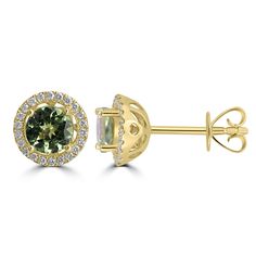 Elevate your earring collection with these stunning pieces. Crafted from 14K yellow gold, they showcase a world-class design that exudes luxury. Adorned with round-cut Tsavorite and round Diamonds, these earrings create a dazzling sparkle and offer a captivating, sophisticated look. Product Information SKU ADG70193 Metal Type 14K Metal Color Yellow Gold Earring Style - Metal Weight 2.08 Primary Stone Gemstone Name Tsavorite Gemstone Species Garnet No. Of Gemstones 2 Gemstone Shape Round Gemstone Demantoid Garnet, Aquamarine Colour, Pink Spinel, Garnet And Gold, Rhodolite Garnet, Green Diamond, Brown Diamond, Blue Zircon, Yellow Gold Earring