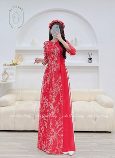 🌻Material: Double layers Tơ xước/silk - Stretchy level : 0/10 🌻 The measurement of this ao dai (long dress) is in Vietnamese size (American size tends to be bigger for the same size). Please LOOK AT THE SIZE CHART CAREFULLY BEFORE ORDERING. There might have some chalk writings on the fabric due to making process. These marks can be washed away easily. 🌻🌻No returns or exchanges Buyer can contact seller about any issues with an order. 🌸 Follow us Facebook/aodaiemily www.aodaiemily.com 💜 Than Traditional Ao Dai For Summer Party, Summer Traditional Ao Dai For Parties, Summer Party Traditional Ao Dai, Spring Ceremony Long Sleeve Ao Dai, Spring Ceremony Ao Dai With Long Sleeves, Traditional Summer Ao Dai For Weddings, Traditional Ao Dai For Spring Party, Red Cheongsam For Spring Festivals, Traditional Ao Dai For Summer Wedding