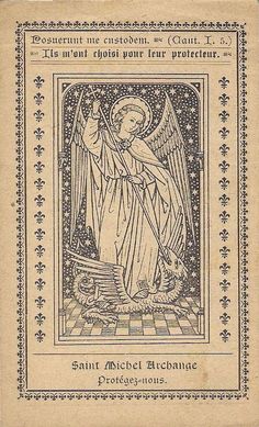 an old book with the title saint michael