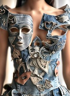 Denim Diy Clothes, Detail Couture, Wedding Dresses Ideas, Sustainable Denim, Mode Editorials, Mode Kimono, The Pentagon, Fashion Fail, Denim Diy