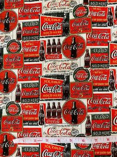 an image of coca cola fabric