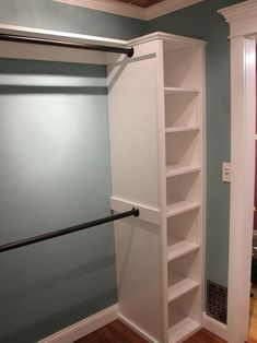 the closet is empty and ready to be used for storage or other things in the house