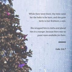 a christmas tree with the words luke 2 - 7