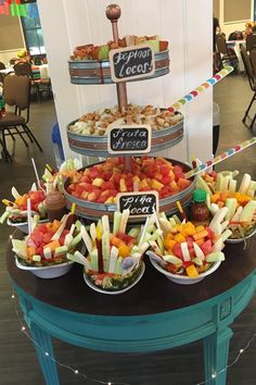 a table topped with lots of different types of food